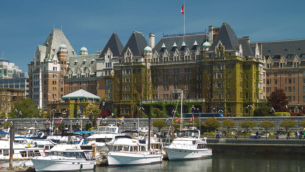 VICTORIA, BRITISH COLUMBIA, CANADA - MAY 19, 2011: The Fairmont Empress Hotel in Victoria, British Columbia, Canada.